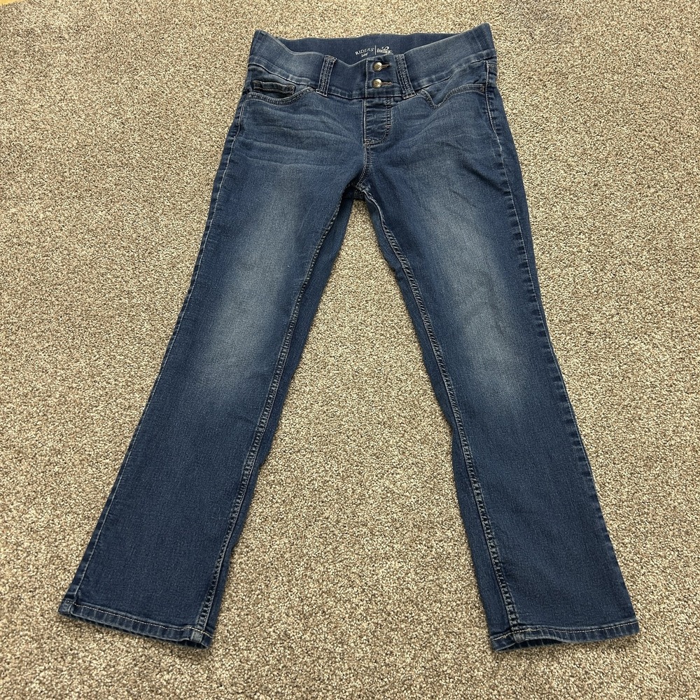 Riders By Lee Indigo Straight Jeans Womens 10P Med Wash Stretch Denim Pants